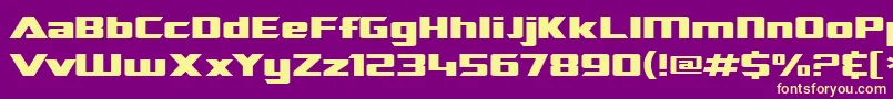 Sf Transrobotics Extended Font – Yellow Fonts on Purple Background