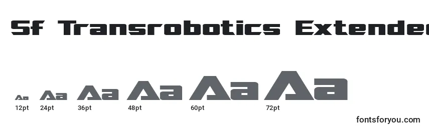 Размеры шрифта Sf Transrobotics Extended