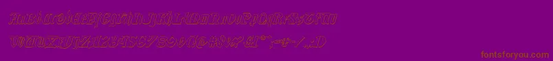 Westdelphia3Dital Font – Brown Fonts on Purple Background