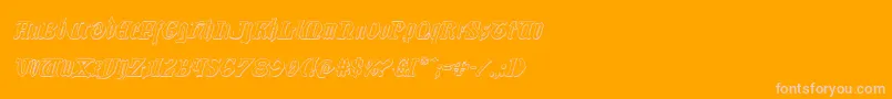 Westdelphia3Dital Font – Pink Fonts on Orange Background