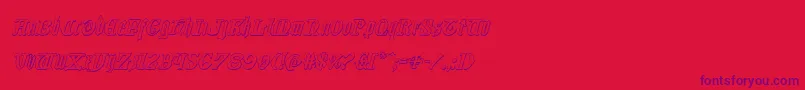 Westdelphia3Dital Font – Purple Fonts on Red Background