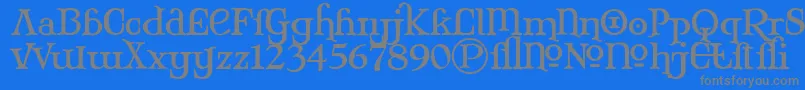 Mjalter Font – Gray Fonts on Blue Background