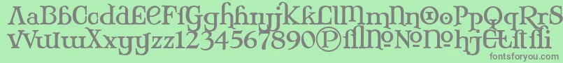 Mjalter Font – Gray Fonts on Green Background