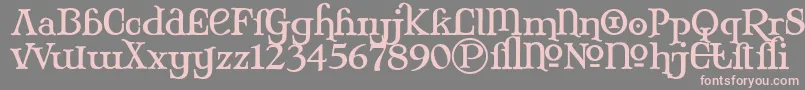 Mjalter Font – Pink Fonts on Gray Background