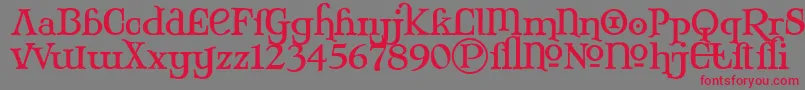 Mjalter Font – Red Fonts on Gray Background