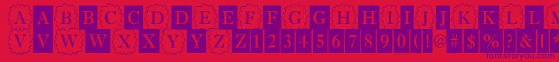 AAntiquetrdcmdc3cb Font – Purple Fonts on Red Background