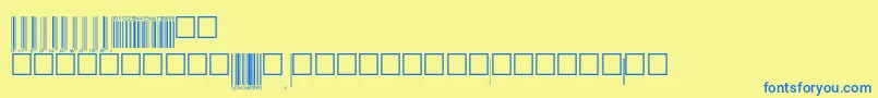 Upcebwrp72tt Font – Blue Fonts on Yellow Background