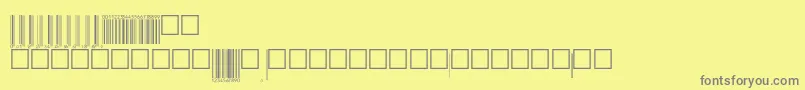 フォントUpcebwrp72tt – 黄色の背景に灰色の文字