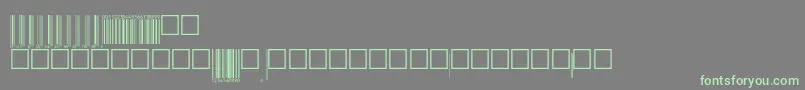 フォントUpcebwrp72tt – 灰色の背景に緑のフォント