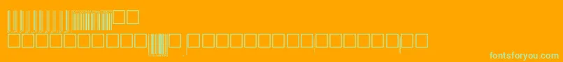 Upcebwrp72tt Font – Green Fonts on Orange Background