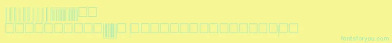 Upcebwrp72tt Font – Green Fonts on Yellow Background