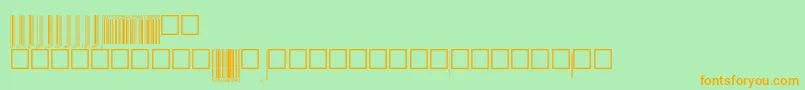 Upcebwrp72tt Font – Orange Fonts on Green Background