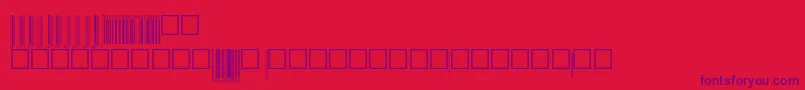 Upcebwrp72tt Font – Purple Fonts on Red Background