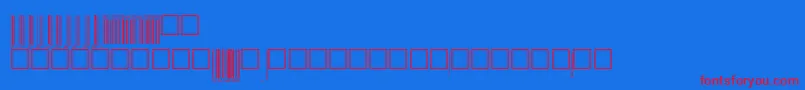 Upcebwrp72tt Font – Red Fonts on Blue Background