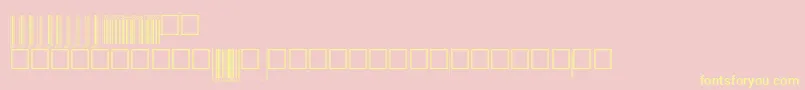 Fonte Upcebwrp72tt – fontes amarelas em um fundo rosa