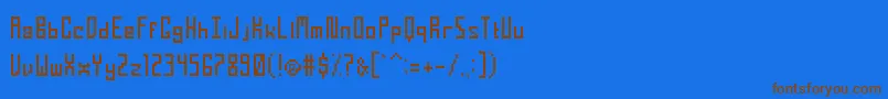 Шрифт TightPixelRegular – коричневые шрифты на синем фоне