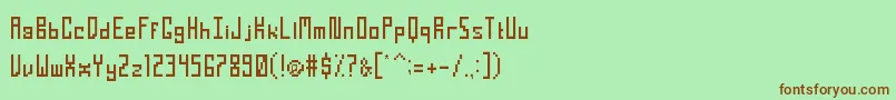 TightPixelRegular Font – Brown Fonts on Green Background