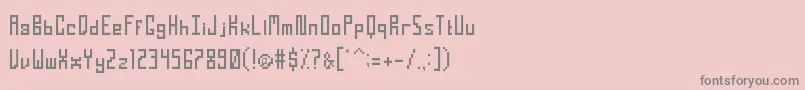 Czcionka TightPixelRegular – szare czcionki na różowym tle