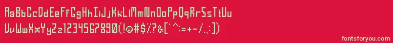 TightPixelRegular Font – Green Fonts on Red Background