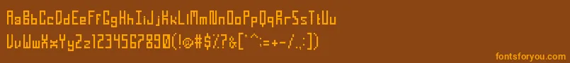 Шрифт TightPixelRegular – оранжевые шрифты на коричневом фоне
