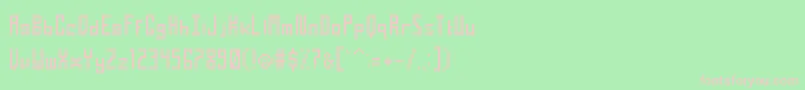 TightPixelRegular Font – Pink Fonts on Green Background