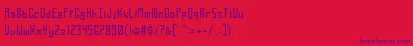 TightPixelRegular Font – Purple Fonts on Red Background