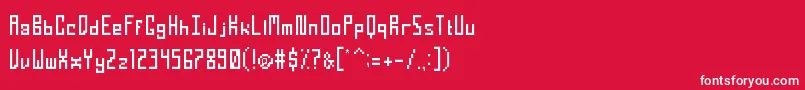 TightPixelRegular Font – White Fonts on Red Background