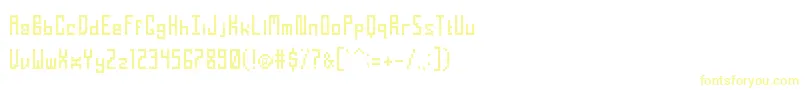 TightPixelRegular Font – Yellow Fonts on White Background