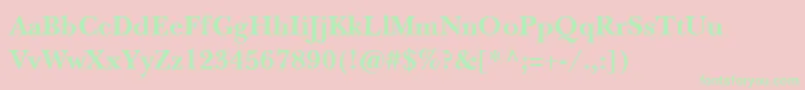 BaskervilleSsiSemiBold Font – Green Fonts on Pink Background