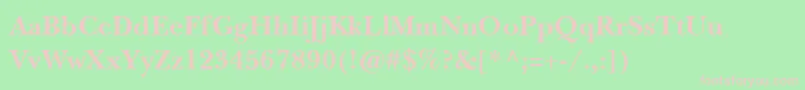 BaskervilleSsiSemiBold Font – Pink Fonts on Green Background