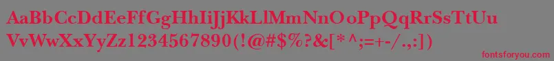BaskervilleSsiSemiBold Font – Red Fonts on Gray Background