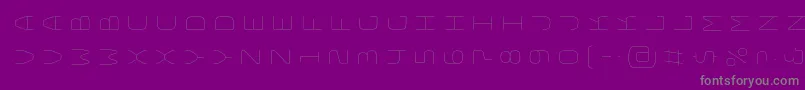 BungeelayersrotatedInline Font – Gray Fonts on Purple Background