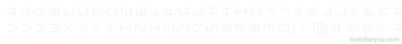 BungeelayersrotatedInline Font – Green Fonts on White Background
