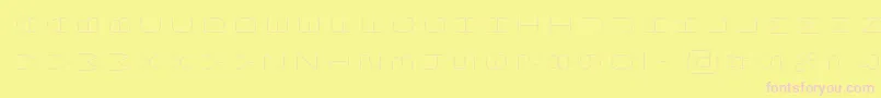 BungeelayersrotatedInline Font – Pink Fonts on Yellow Background