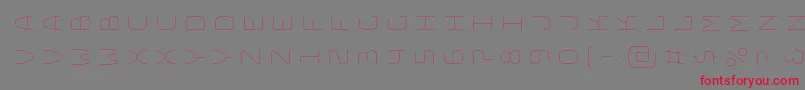 BungeelayersrotatedInline Font – Red Fonts on Gray Background