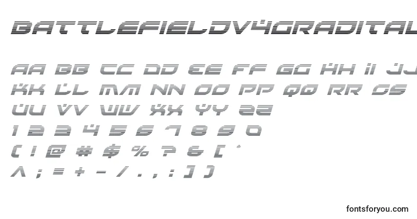 A fonte Battlefieldv4gradital – alfabeto, números, caracteres especiais