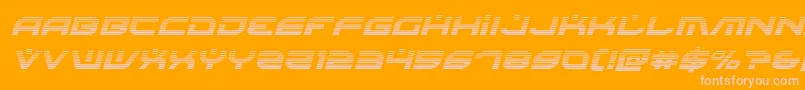 Battlefieldv4gradital-Schriftart – Rosa Schriften auf orangefarbenem Hintergrund