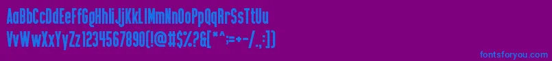 フォントBoldTestament – 紫色の背景に青い文字
