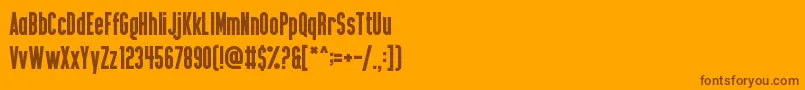BoldTestament Font – Brown Fonts on Orange Background