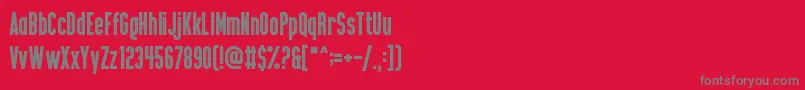 フォントBoldTestament – 赤い背景に灰色の文字