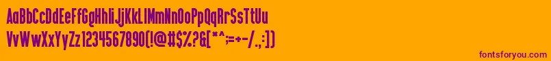 Шрифт BoldTestament – фиолетовые шрифты на оранжевом фоне