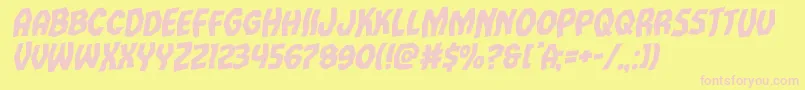 Vampirebriderotal Font – Pink Fonts on Yellow Background