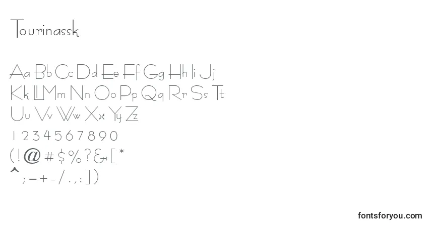 Шрифт Tourinassk – алфавит, цифры, специальные символы