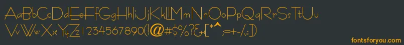 フォントTourinassk – 黒い背景にオレンジの文字