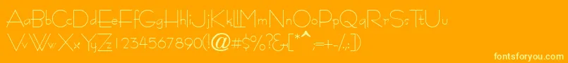 Tourinassk Font – Yellow Fonts on Orange Background