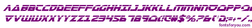 MorseNkCondensedLaserItalic-fontti – violetit fontit valkoisella taustalla