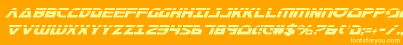 MorseNkCondensedLaserItalic Font – Yellow Fonts on Orange Background