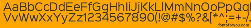 Sinkinsans400regular-Schriftart – Schwarze Schriften auf orangefarbenem Hintergrund