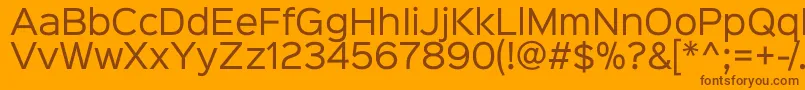 Sinkinsans400regular Font – Brown Fonts on Orange Background