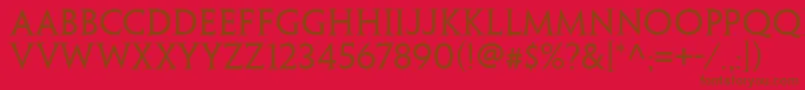 PenumbrawebproSerif Font – Brown Fonts on Red Background